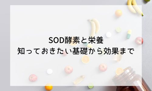 SOD酵素と栄養：知っておきたい基礎から効果まで